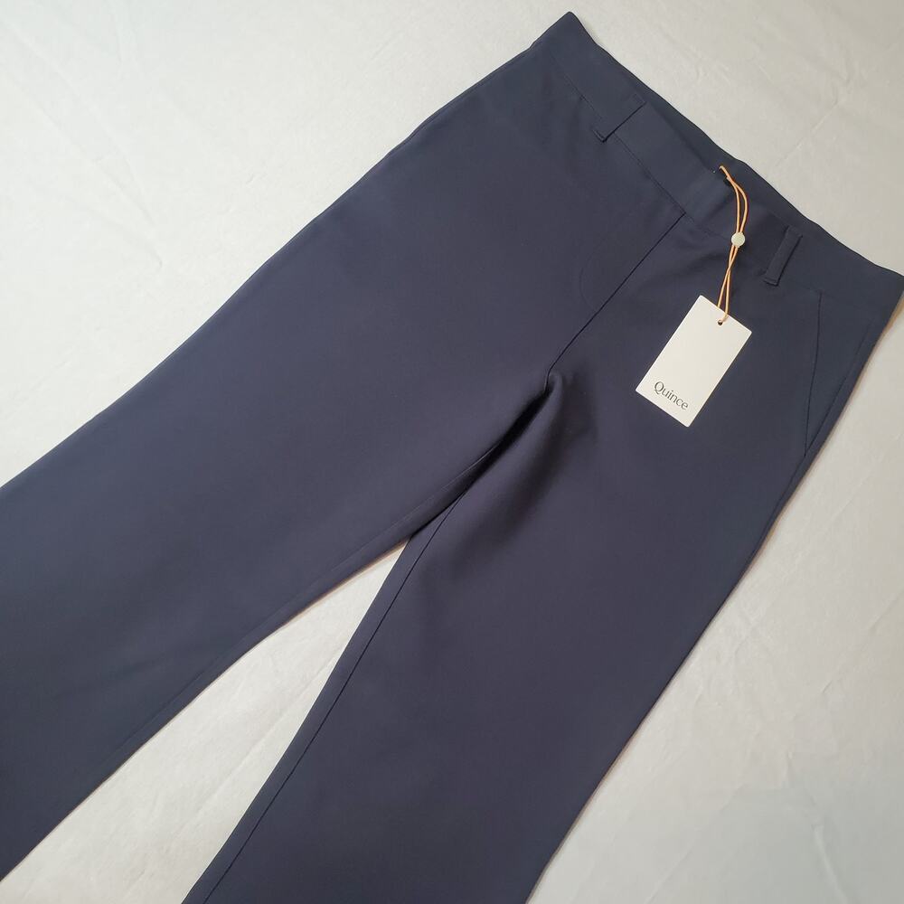 Quince Women's Size S NWT Ultra Stretch Ponte Bootcut Pant Blue